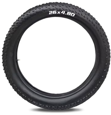 26x4.8 Inch E-Bike Fat Tire: 122-559 Puncture Resistant Electric Bicycle Replacement Accessories Tires for Wide Mountain Snow Off Road Bike