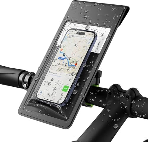 For Samsung S25 FE S25 S25+ S25 Ultra S24 S23 Bike Phone Holder Waterproof - Phone Holder for Bike 360° Rotation, Cycling Handlebar Bag, Motorbike Mount Universal Bicycle Motorcycle Cell Phone Mount