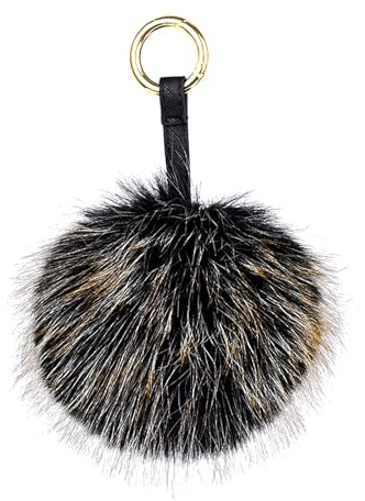S.ROMZA Pom Pom Schlüsselanhänger Kunstfell flauschiger Schlüsselanhänger Plüsch-Schlüssel anhänger Pom-Pom-Taschen-Anhänger für Handtasche Anhänger.