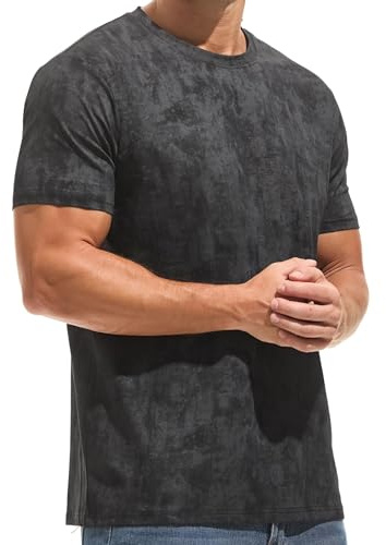 RONOMO Men's Round Neck Short Sleeved T-Shirt CSH Schwarz XL