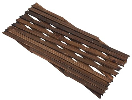 Milisten Treillis Extensible Cèdre Naturel Panneau de Clôture Aux Intempéries pour Plantes Grimpantes Décoration Extérieure et Écran Intimité pour Balcon