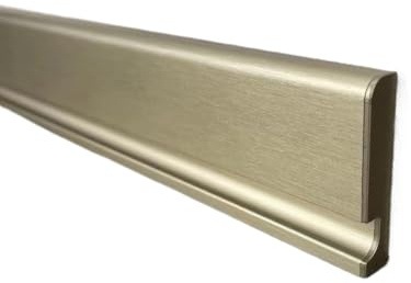 HYHDDM Plinthe Minimaliste de 1 m (3,3 pi) en métal et Aluminium, 2 po (H), avec Bande LED en Silicone à lumière Chaude, for Chambre à Coucher et Cuisine(Gold,20 Pack)