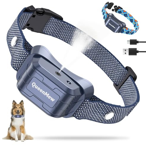 Collari anti abbaio per cani, collare spray per corteccia con 3 livelli di sensibilità e spray regolabili, impermeabile e ricaricabile, collare per cani alla citronella automatico con 2 cinghie per