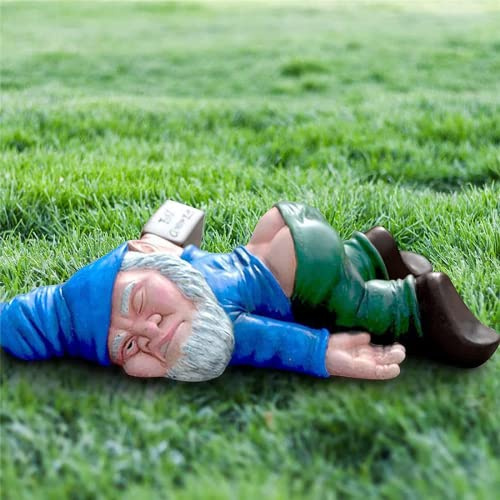 Garden Gnome Outdoor, Funny Gnomes Garden Ornaments Statue, Dwarf Sculpture