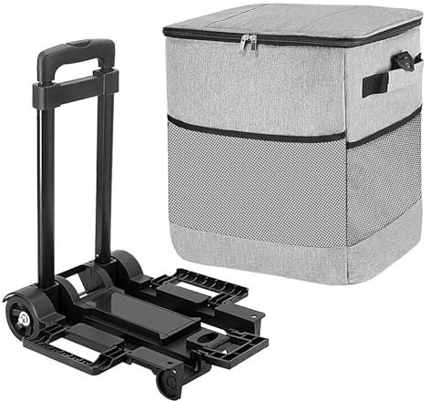 Kühlbox mit Rollen und Griff, große Kapazität, 35 Liter | Box mit Rollen, wasserdicht, wiederverwendbar, für Terrasse, Camping, Angeln, Reisen, Outdoor, Picknick