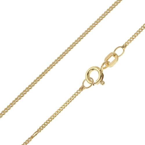 trendor Panzerkette für Anhänger 925 Silber Vergoldet 1,2 mm breit 28935 | Kette aus Sterlingsilber goldplattiert, Kette für Schmuck-Anhänger, Silber-Halskette für Frauen, Männer und Kinder, Geschenk