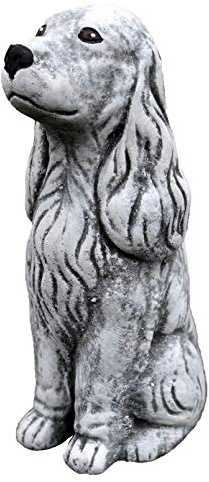 stoneandstyle Steinfigur Hund CockerSpaniel Afghane, Frost- und wetterfest bis -30°C, massiver Steinguss