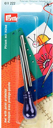 Pfriem - mit Schutzkappe Griff pflaumenblau, 1 Stück