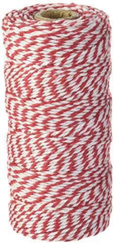 Mopec Cordón 12 Hilos Trenzado, Textil, Rojo y Blanco, 4.5x4.5x10 cm, 100