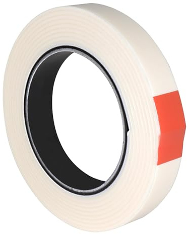 KLEBESHOP24 Montageklebeband doppelseitig 9 mm x 2 m | stark klebend, 2 mm dick, weiß