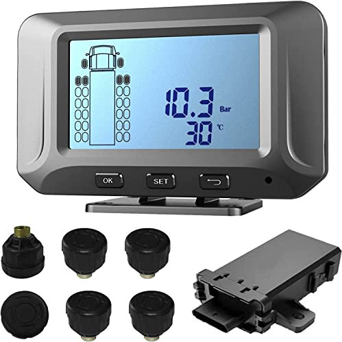 WYYHAA Reifendruckkontrollsystem Auto TPMS, TPMS Relearn Zurücksetzen Activation Tool LCD Echtzeitanzeigen Druck Und Temperatur Für 2-26 Räder LKW,A
