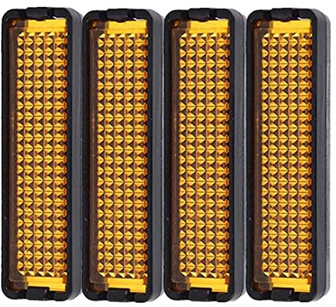 4 riflettori per biciclette, di sicurezza notturna, per pedali da bicicletta, universali, catarifrangenti, accessori per bici (5,3 x 1,5 cm)