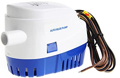 ZONADAH Pompa acqua di sentina 12 V 1100 GPH con interruttore automatico, pompa per acqua fresca o di mare, per caravan, campeggio, barca da pescatore, piccola piscina e fontana
