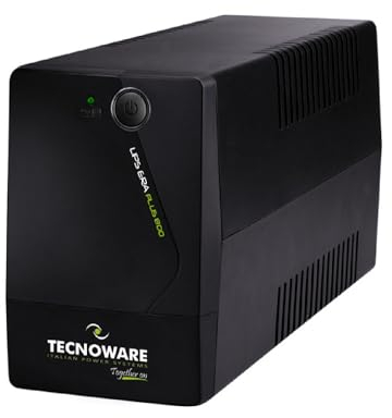 Tecnoware UPS 800VA UK for PC/Modem, NOT for Gaming/Console, ERA PLUS UPS, Protection against Blackouts and Voltage Fluctuations for PC, Modem, Video Surveillance, Cash Register