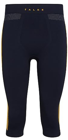 FALKE Herren Baselayer-Hose Maximum Warm 3/4 M TI Funktionsmaterial schnelltrocknend 1 Stück, Blau (Space Blue 6116) - Trend, M