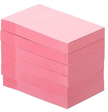 PATIKIL Haftnotizen 6 Blöcke x 100 Blatt, Sticky Notes 76 x 51mm Selbstklebende Haftnotizen Klebezettel Notizzettel Quadrat Form Memo Post für Hause Büro Wirtschaft, Rot
