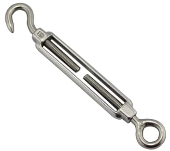 3PCS 304 Edelstahl Spannschloss Haken Und Öse M4 M5 M6 M8 Marine Kabel Raling Edelstahl Haken Und Öse Spannschlösser (Size : M5)