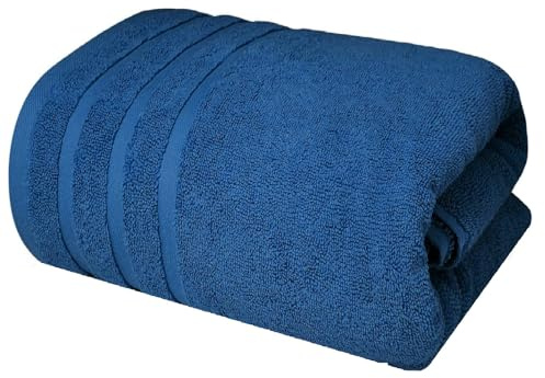 Towelbay Extra großes Luxus-Super-Jumbo-Badelaken (150 x 200 cm, 600 g/m²), riesiges/massives/großes Badelaken, XXXL-Körperwickelhandtücher (Baumwolle, Königsblau)