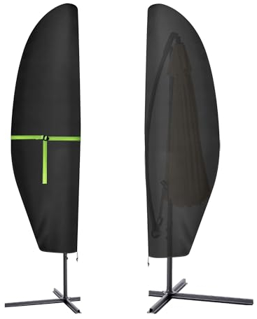 Neuradical Parasol Cover for Cantilever Umbrella, Outdoor Banana Umbrella Cover Windproof, Heavy Duty Large Patio Garden Protector for 1 to 3m Parasol, UV-Resist Waterproof Zipper