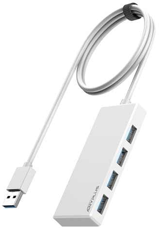 ANYPLUS HJ-White HJ-001 Hub USB 3.0 per computer portatile, PC, iMac, Surface Pro, MacBook, Mac Pro, chiavetta USB, XPS, mouse, disco rigido