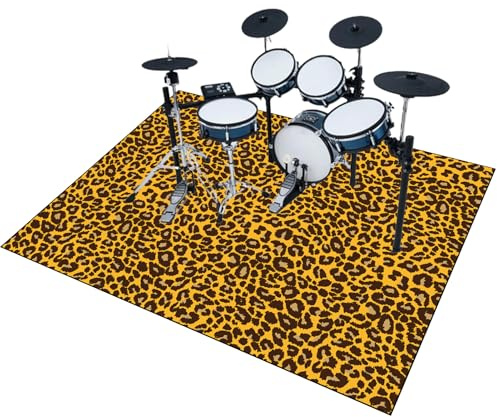 EYKWKB 120 x 100 cm Drum-Teppich | Professioneller Schlagzeugteppich | Schallschutz Teppich | rutschfeste Trommel Teppiche | Quadratische Schallschutz Decke für E-Drum-Kits Bass Drum Snare