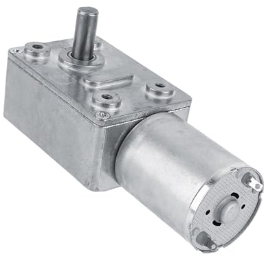 Moteur à Engrenage à Vis sans Fin Réversible à Couple élevé, Moteur à Engrenage de Réduction 12 V CC 40 Tr/min, Arbre Moteur Verticalement, pour Fenêtres, Ouvre-porte, Treuil