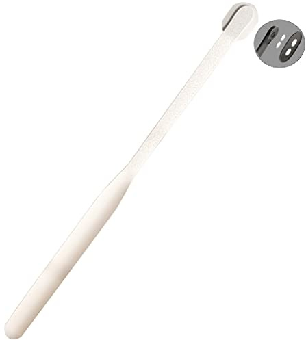 Reseskohorn, hjälppinne for äldre hushåll Superlång magnetisk sugande skohorn, nylon skolyftare, med utsökta mönsterdekorationer, ingen anledning att böja sig ner(White)