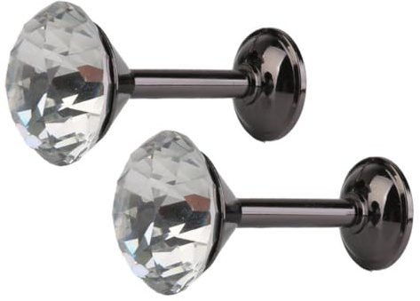 ULTECHNOVO 2piezas Ganchos para Cortinas De Forma Diamante Sujetadores De Cortinas Abrazadera para Borla De Puerta y Pared Color Negro Unidades
