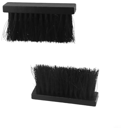 TONIXY Kaminkopf-Ersatz mit Kokospalmenborsten für Kaminreinigung und Kaminreinigung, Kunststoffgriff, schwarz, 13,5 x 3,5 cm (2 Stück)