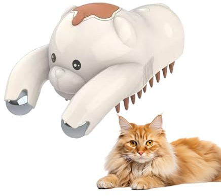 Brosse à Vapeur pour Chat Peigne de Toilette Rechargeable | Brosse Vaporisateur Animaux Pour Le Bain, La Maison, L'Intérieur, La Douche, Le Spa, Le Salon, Le Toilettage Et La Perte De