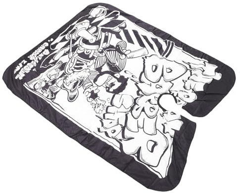 Capa de peluquería ajustable con diseño de dibujos animados, delantal profesional de poliéster ligero para corte, tinte y afeitado, protección impermeable para salón y hogar, fácil de limpiar