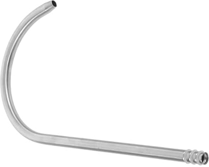 jojofuny Bec de Robinet Cuisine en Acier Inoxydable 0,9 Cm Bec Coudé en Col de Cygne pour Évier Accessoire de Plomberie Solide pour Usage Professionnel et Domestique