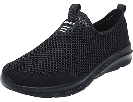 Zapatillas para Hombre, De Malla Sin Cordones Slip on Sneakers Ligeros Transpirables Zapatos Caminar Casual Deporte para Caminar, Fitness, Correr, para Exteriores, Zapatillas Deportivas