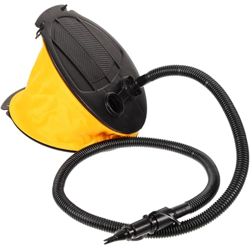 SOLUSTRE Bärbar Fotpump För Uppblåsbara Leksaker, Luftmadrass, Ballong, Båtboll Med 3 Munstycken, Multifunktionell Luftpump För Poolleksaker Och Camping
