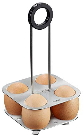GEFU GF33680 Support de Cuisson pour 4 Œufs, Acier Inoxydable, INOX, 10,5 x 10,5 x 20 cm