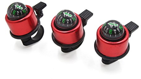 sourcing map 3pcs universell Rot Fahrrad Lenker Glocke Ring Klingel Alarm mit/Kompass DE