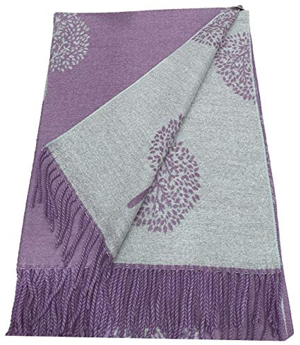 World of Shawls WINTER WARMER Reversible Thick Long Mulberry Tree Print Fashion Scarf Blanket Wrap