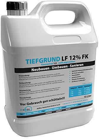 10L Tiefengrund Konzentrat 1 zu 3 für 40 Liter Haftgrund Tiefgrund Grundierung Saug- Putzgrund