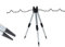 YORKING Portable Fishing Rods Tripod Stand Hold 5pcs Fishing Rod Sea Coasting Rock Fish for Sea Beach Shore Pier Tackle Telescopic