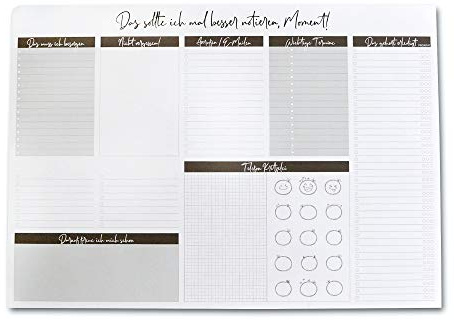 FEENSTAUB Schreibtischunterlage Papier DIN A2, Tischunterlage, 25 Blatt zum Abreißen, Notizblock, Schreibunterlage, unterlage Schreibtisch, Schreibtischunterlage Papier A2, Büro Ausstattung