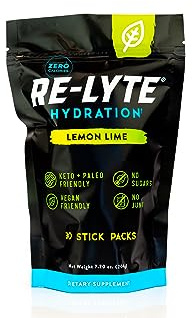 REDMOND Re-Lyte Electrolyte Drink Powder Mix (Lemon Lime), 30 Stick Packs