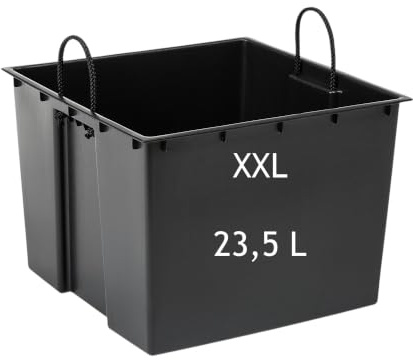 MELTOM Pflanzeinsatz XXL - 23,5 L für Blumentöpfe Quadratisch Eckig 34 cm | Einfach herausnehmbar • Geschlossener Boden ohne Ablauflöcher • Passform vor Kauf prüfen