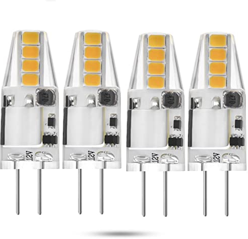 YODAVE G4 LAMPEN LED 2W Glühbirne Warmweiß 12V Leuchtmittel 360° Abstrahwinkel 4er Set