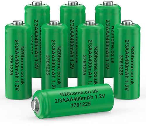 8 Pack Micro Size 2/3 AAA 1.2V 400mAh Rechargeable Batteries for Solar Lights