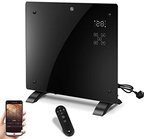 WiFi Smart Electric Glass Panel Convector Radiator Heater for Home & Office