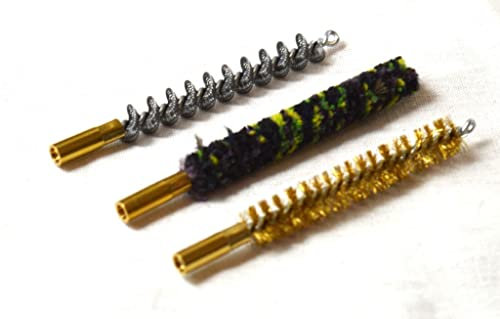 ARMERIAONLINE SINCE 1999 Kit Pulizia di Scovoli Calibro 12 7,65 4,5 9x21 Armi Corte e cal a Salve 9mm CALIBRO : 7,65