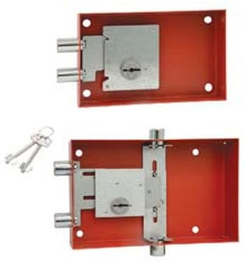 1PEZZO SERRATURA CON CHIAVE A DOPPIA MAPPA PER CASSAFORTE - x mod.804A - 4 pist. lat. vert. mm.245x155x43