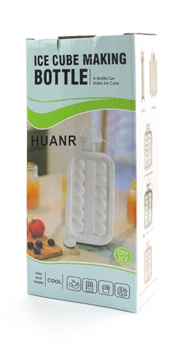 Cubitera con Tapa, Cubiteras para Hielo Silicona 17 Cubitos Hielo, Esférico Molde Hielo Fácil Transportar Plegable, Hielera Doble Uso, para Puré Frutas, Té Helado Aire Libre