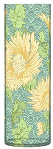 Gelbe Chrysanthemen Kunststoffvase für Blumen, 30 x 9 cm, große Blumenvasen, transparente Vase für Wohnzimmer, Innenbereich, Schlafzimmer, Esszimmer, Dekoration