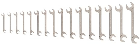 TEKTON Angle Head Open End Wrench Set, 16-Piece (10-27 mm) | WAE92002 | Made in USA